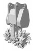  Hasegawa 66111 Hitachi Construction Machinery Excavator ZAXIS 135US Cutter Heads 1/35